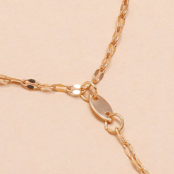 Fashion Simple Single Layer Gold Long Tassel Neckl - Picture 3 of 5